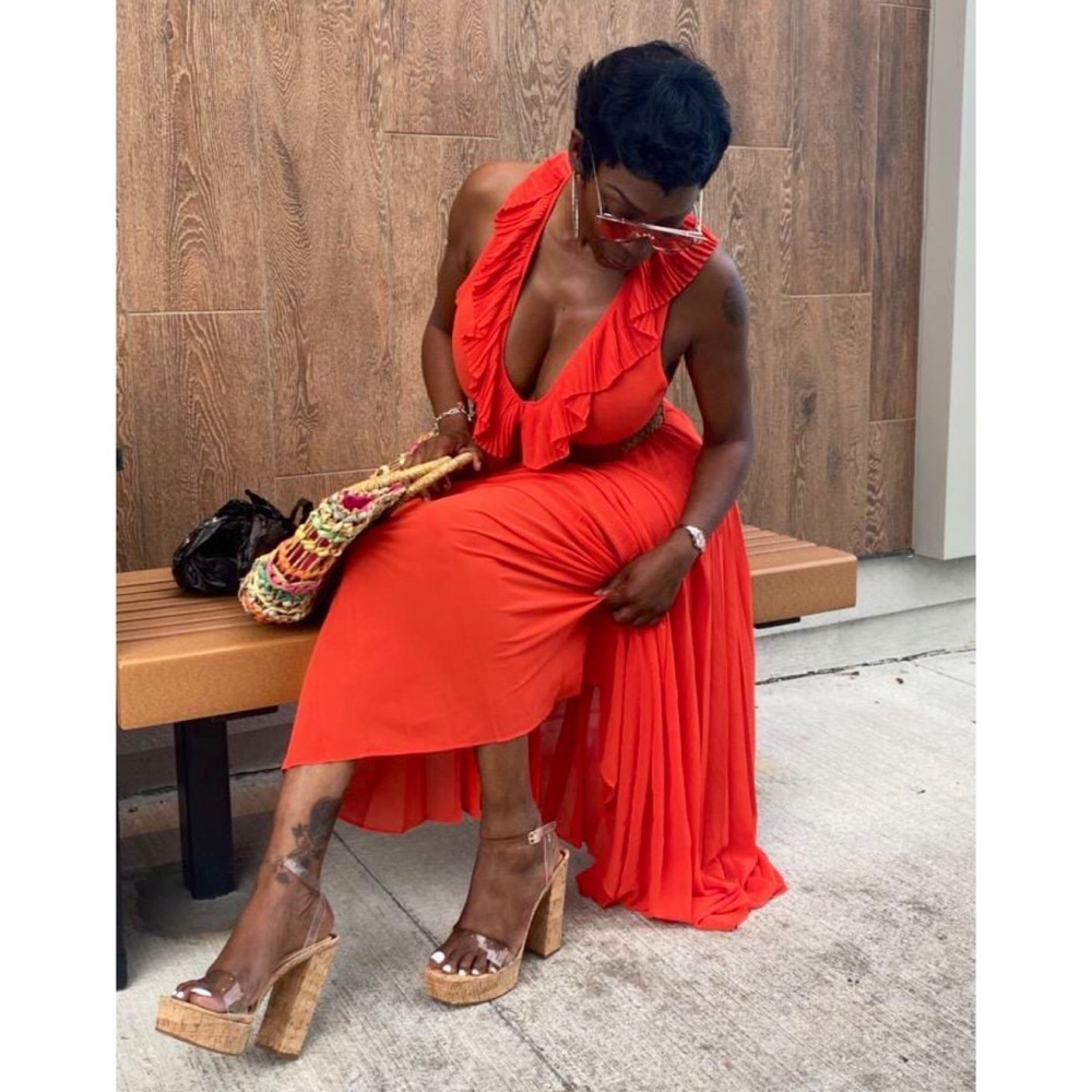 WOMENS 5 INCH CORK DOUBLE CLEAR STRAPS CHUNKY HEEL - Picture 5 of 6